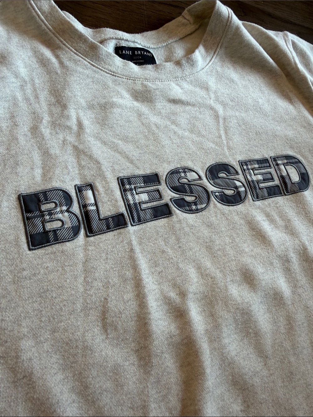 Lane Bryant Women's 22/24 Crewneck "Blessed" Sweatshirt - Picture 6 of 9